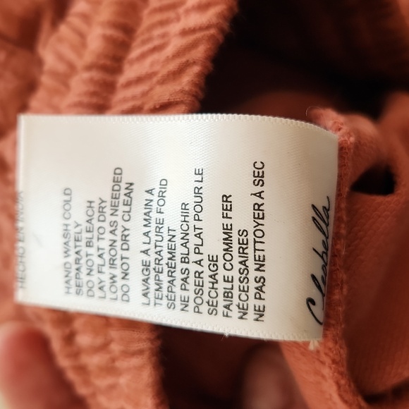 Cleobella Terracotta Paisley Print Jogger Pants Size Extra Small - Picture 7 of 14